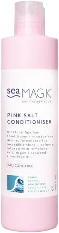 Sea Magik Co Wash Conditioner with Moringa Oil Seaweed and Himalayan Pink Salt Granules Natural Hydrating Spa Treatment for Curly and All Hair Types Vegan and Cruelty Free 300ml Conditioniser