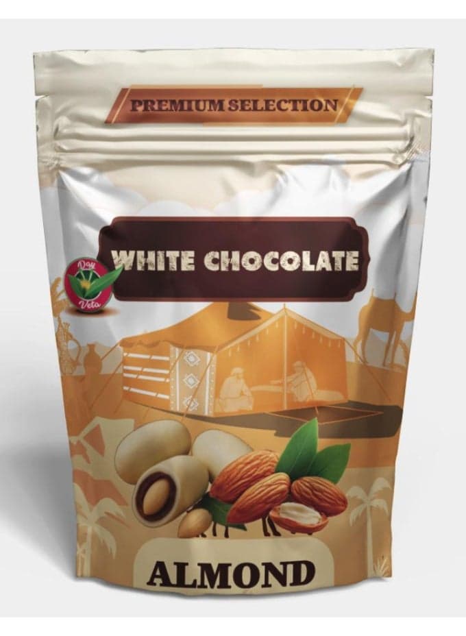 Day Veta Premium White Chocolate Dates with Almond – Date Chocolate Almond Filling – Premium Selection Sweet Snack 400Gm