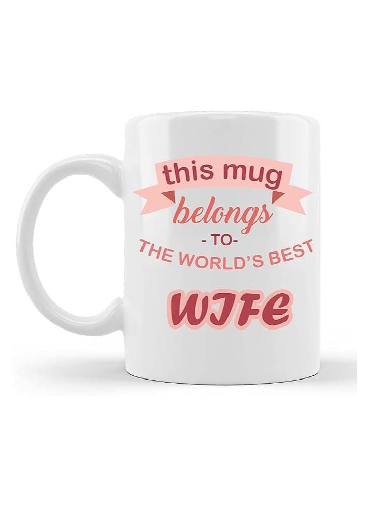 Ceramic Mug Gift For Lovely Wife In International Women's Day Perfect Present For Wify Gifts For Wife&Romatic Gifts Personalized Ceramic Cup Gift For Her,Wife Gifts For Women