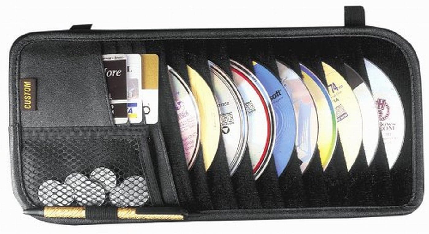 Custom Accessories 31501 10-Pocket CD Visor Organizer , black
