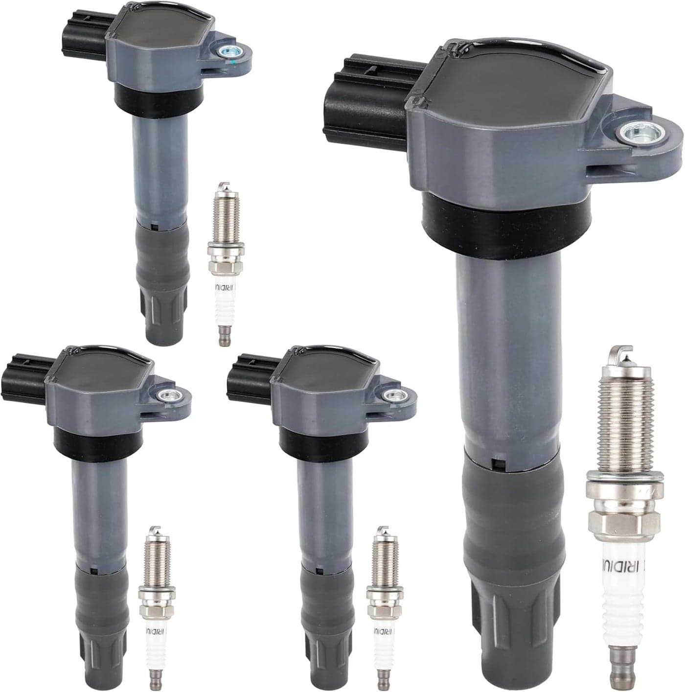 HQPASFY UF532 Ignition Coils & Iridium Spark Plugs Set of 4 for Mitsubishi Vehicles