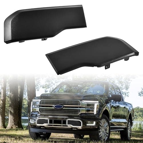 KEWISAUTO Front Bumper Guards Pads for 20242025 Ford F150 Black Front Bumper Inserts Protective End Caps Cover Lower Grill Corner Plastic Cover for Ford F150 2024 2025 Accessories