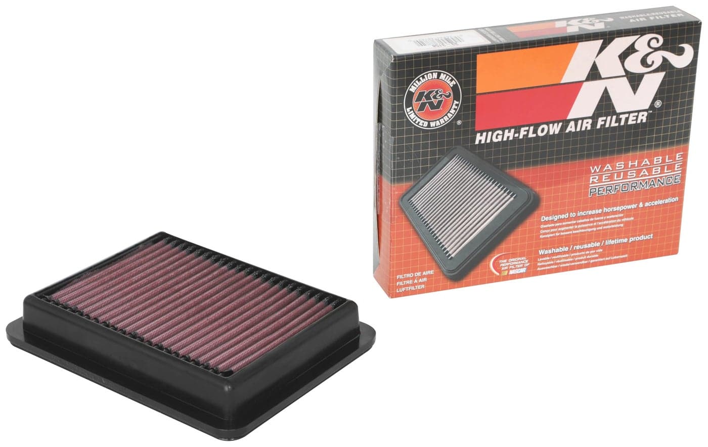 K&N Engine Air Filter: Reusable, Clean Every 75,000 Miles, Washable, Premium, Replacement Car Air Filter: Compatible with 2019-2021 MAZDA 3; 2019-2021 MAZDA CX-30, 33-3158