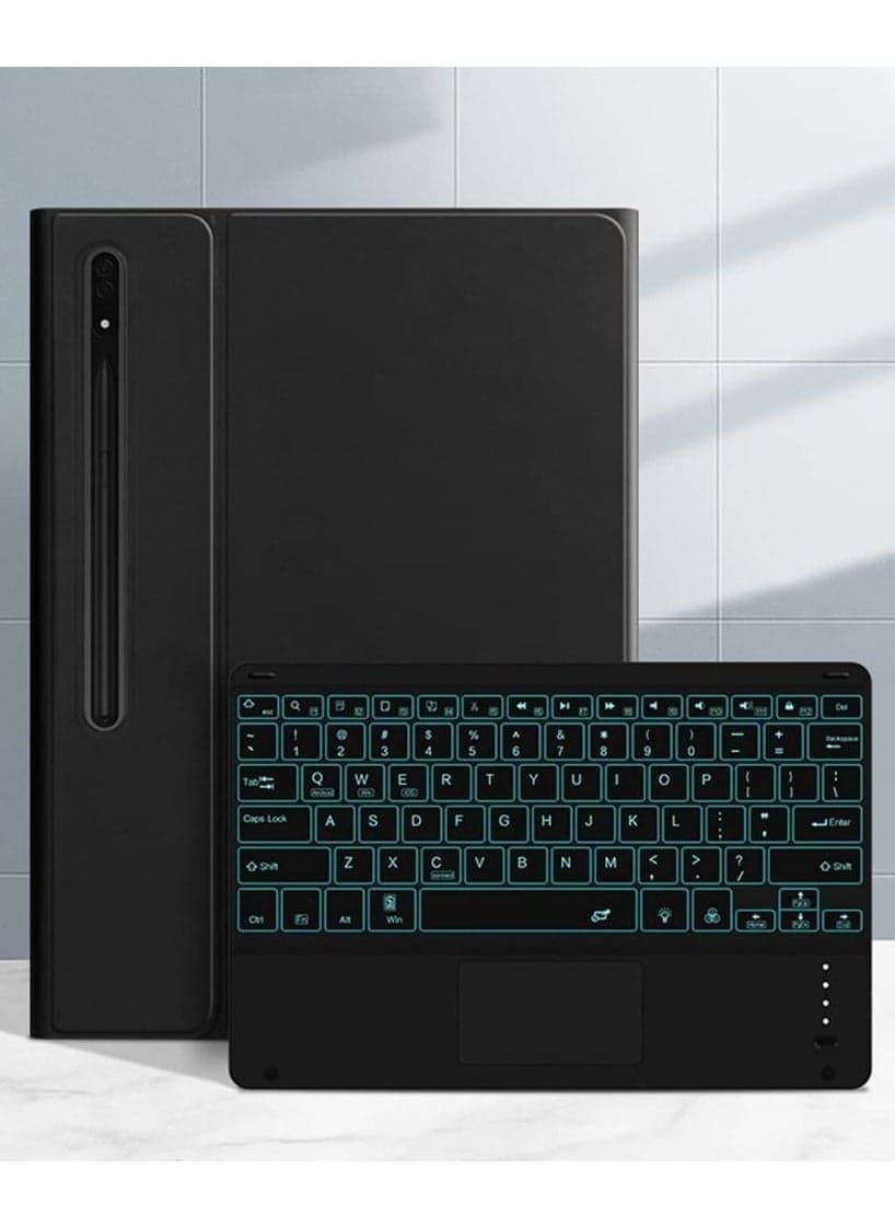 Keyboard Case for Galaxy Tab S8 Ultra 14.6 inch 2022, Wireless Detachable Backlight with Touchpad, Protective Cover