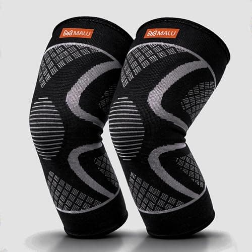 MALU HEALTHCARE Orthopedic Knee Cap Support for Pain Relief | Adjustable Knee Sleeves for Gym, Running, Sports, Arthritis, Injury Recovery | Knee Belt for Compression with Anti-Slip 3D Knit | Knee Guard Brace for Men & Women- Black (S)