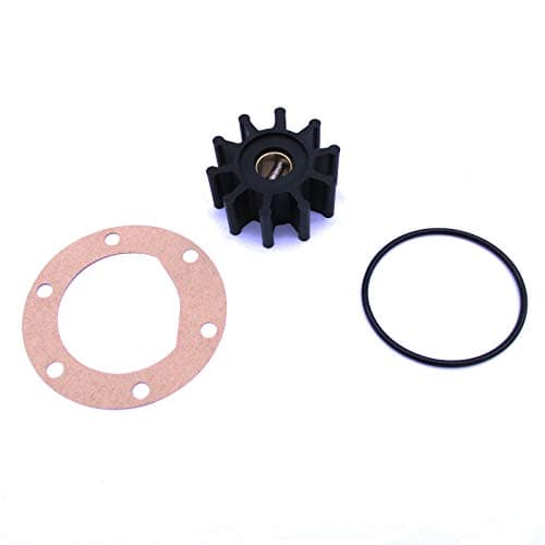 Flexible Water Pump Impeller for Jabsco 18673-0001 / for Perkins 24880194 / for Volvo 875808 897055 804696 / for CEF 500156 /for JMP 7071 Inboard Engine Motor with 2995-0000 Gasket & 18753-0125 O-Ring