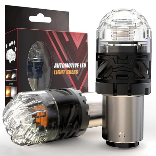 Zakolak 1157 LED Bulb Amber Dual Brightness Turn Signal Bulb Compatible with Brake Tail Light Applications Super Bright BAY15D LED Replacement for 2057 1157A 1157LL 135V Pack of 2