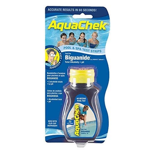 AquaChek 561625A Blue Biguanide Test Strip for Swimming PoolsBlack