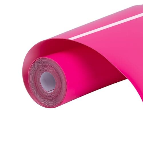 HTVRONT Puff Vinyl Heat Transfer - 10" x 6ft Pink Iron on Vinyl Roll for T Shirts, 3D Puff HTV Heat Transfer Vinyl Compatible with Cricut Cutting Machine- Easy to Cut & Weed & Transfer (Hot Pink)