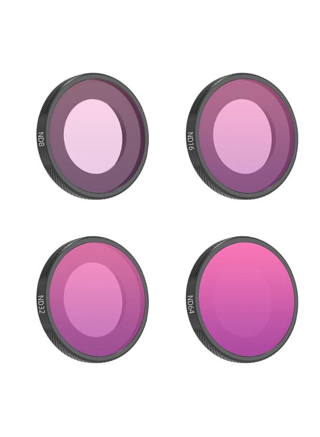 ND CPL Camera Lens Filter Compatible with Insta360 GO Ultra, ND/PL Adjustable Polarizer w/Neutral Density Filters, Multi Layer HD Optical Glass (4 Pack ND8+ND16+ND32+ND64)