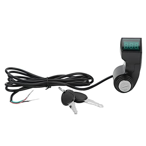 Electric Scooter Ignition, 3 Pin Plug One Button Start Lock Switch with 2 Keys for M4