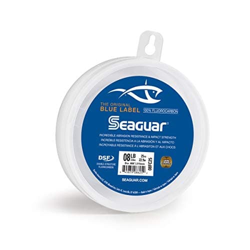 Seaguar Blue Label 100% Flourocarbon Fishing Line (DSF), 8lbs, 25yds Break Strength/Length - 08FC25