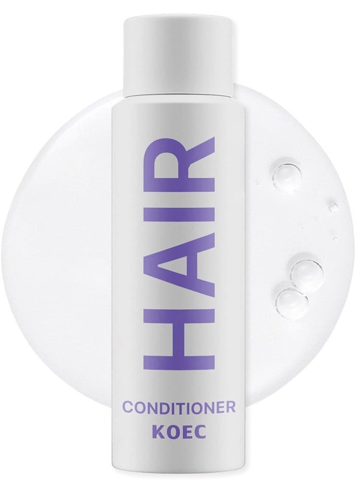 KOEC Conditioner 200ml - Specially formulated for all hair types, deeply hydrates and moisturizes, leaving hair smooth, strong, and tames frizz and tangles. Natural ingredients, leave-in formula.