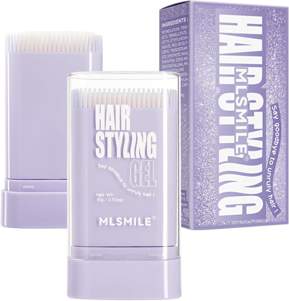 Hair Wax Stick for Women Hair Styling Stick with Builtin Comb hair balm stick Slick Stick Hair Care for Women hair gel stick for Fly Away Edge Frizz Hair Refreshing NonGreasy