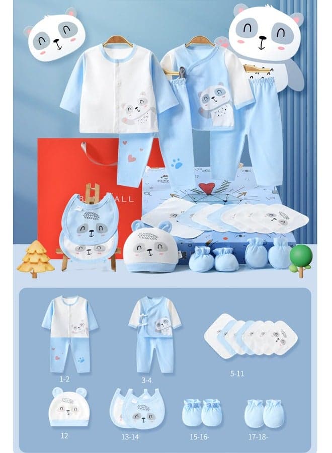 18pcs Newborn Baby Gift Box, Newborn Clothing Set,Premium Cotton Breathable Baby Clothes Set,Comfortable, Soft, Breathable,Fits Newborn to 3 Months Baby Boy Girls