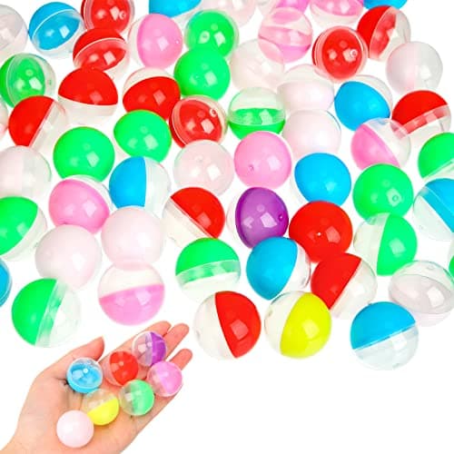 Honoson 500 Pcs Vending Machine Capsules 11 Gumball Machine Capsule Small Empty Toy Capsules Clear Colored Plastic Gumball Machine Containers for Toy Candy Party FavorsTranslucent ColorsRound