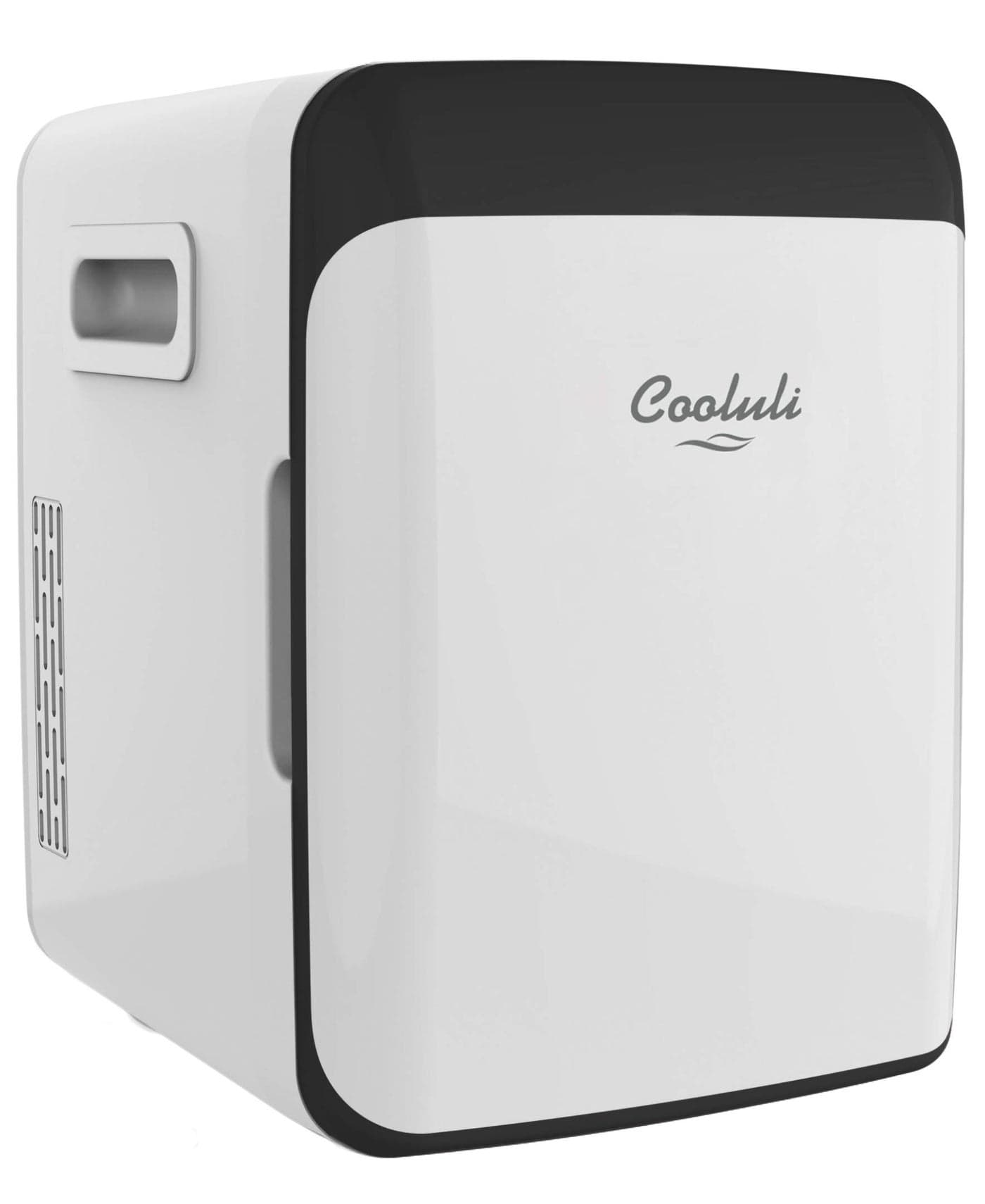 Cooluli 10L Car Mini Fridge for Bedroom Car Office Desk College Dorm Room 12V Portable Cooler Warmer for Food Drinks Skincare Beauty Makeup Cosmetics ACDC Small Refrigerator White