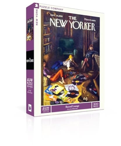 New York Puzzle Company New Yorker Record Lounge 500 Piece Jigsaw Puzzle for Adults by Arthur Getz