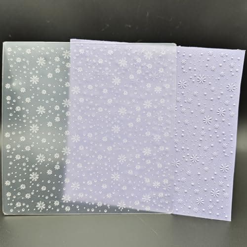 Plastic Embossing Folder 6x6 Inch Snowing Christmas Pattern Paper Crafts Plastic Textured Impressions for Card Making Scrapbooking