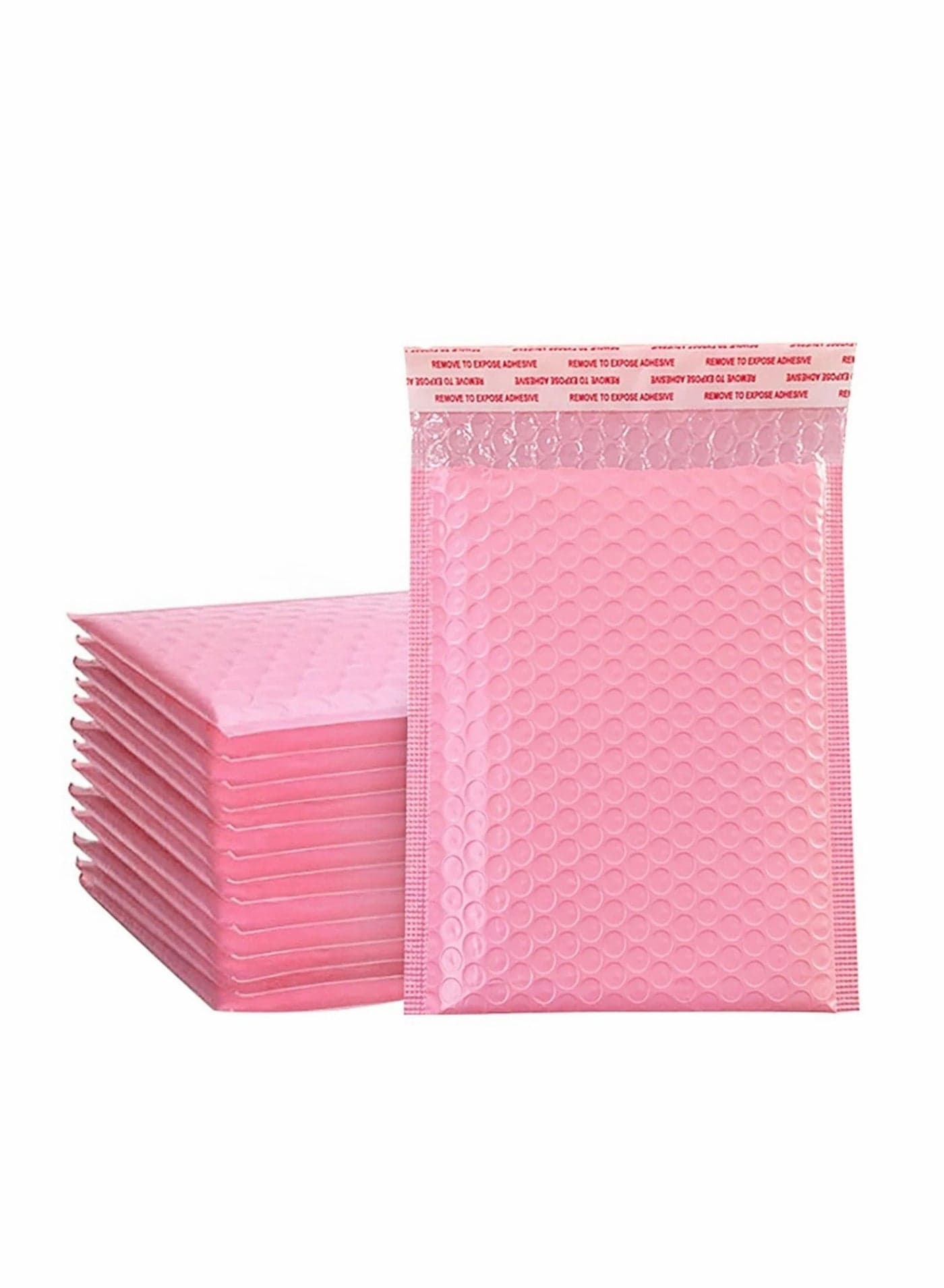 50pcs Self-Seal Bubble Out Bags Anti Static Cushioning Wrap Pouch for Shipping,Storage and Moving (Pink, 20x15cm)