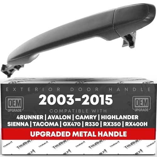 Exterior Front Passenger Door Handle Upgraded Metal Compatible with 0515 Toyota Tacoma 0509 4Runner 0711 Camry 0309 Lexus GX470 Textured Black OEM 6921704010 69211AE010 82498