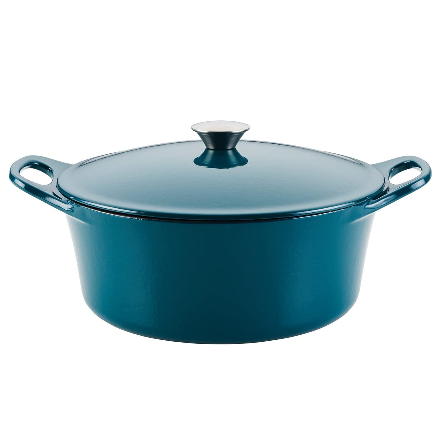 Rachael Ray Enameled Cast Iron Dutch OvenCasserole Pot with Lid 5 Quart Teal