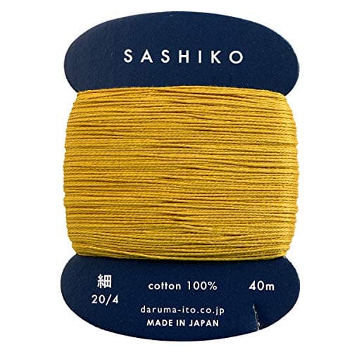 Yokota Daruma Sashiko Thread Single and Variegated Color Brown Gold Thin 40M Card