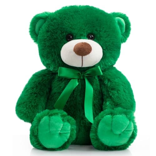 WENMOTDY Super Color Teddy Bear Stuffed Animals Plush Toy for Children Girlfriend Family Congratulations Baby Shower Birthday Green 14 inch