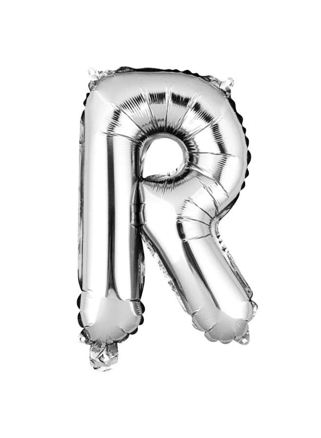 Giant Silver Letter R Balloon Foil Helium Big Single Mylar Balloon Birthday Party Decoration Supply Baby Shower Event