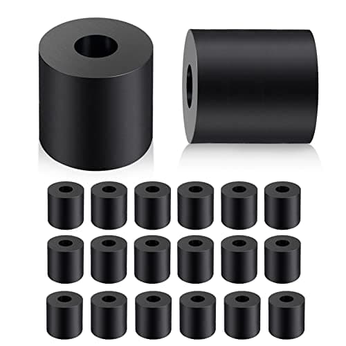 Rubber Spacer 1 Inch OD x 3/8 Inch ID x 1 Inch Thickness Rubber Bushing Round Thick Washers Spacers Anti Vibration Neoprene Rubber Cylinder with Hole for Home Hardware Car Accessories - 10 Pcs