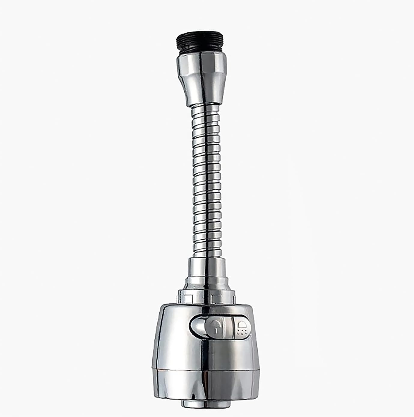 GLUN® 360 Rotation Crome Finish Kitchen Sink Faucet Extender Spouts Shower Tap 3 Level Adjusting Water Faucet for Saving Water