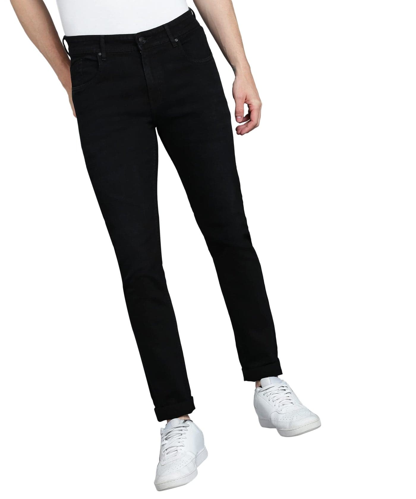 Urbano Fashion Men's Black Regular Fit Washed Jeans Stretchable (mxjean-011-black-30)