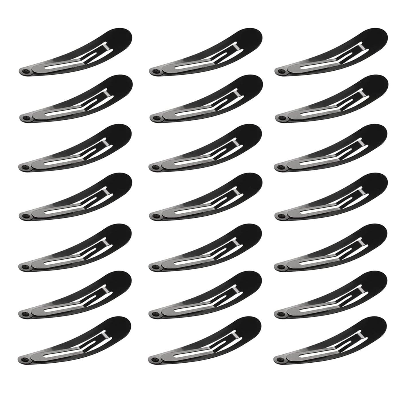 50 Pack of Snap Hair Clips Hair Barrettes for Kids Girls and Women 50 mm Black