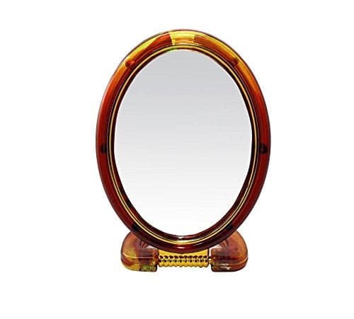 Ear Lobe & Accessories Oval Beauty Makeup Cosmetic Mirror & Double-Sided Normal and Magnifying Stand Mirror No- 430/5