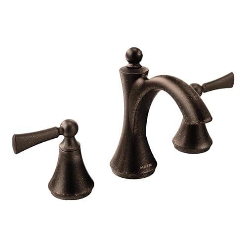 Moen T4520ORB Wynford Two-Handle Widespread High-Arc Bathroom Faucet without Valve, Oil-Rubbed Bronze