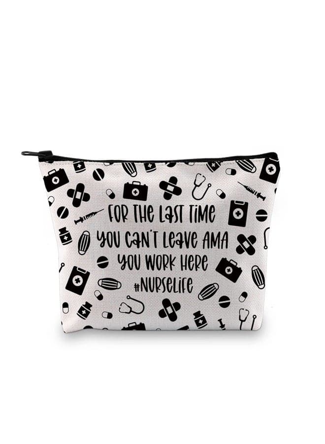 Nursing Makeup Bags Nurse Survival Kit Nurse Life Zipper Pouch Nurse Practitioner Gift Nursing School Supplies (#Nurselife Bag)