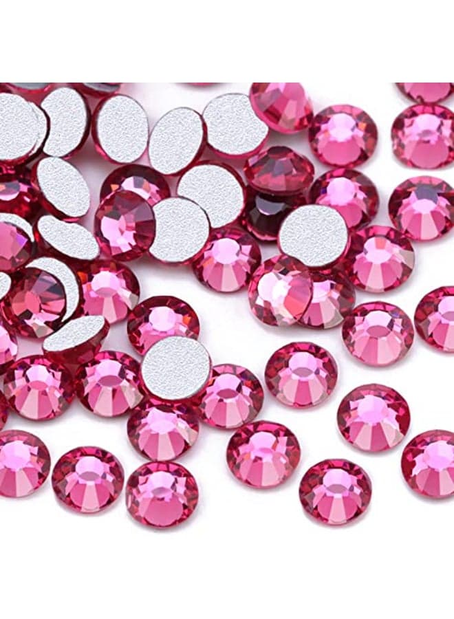 Dowarm 1440 Pieces SS10 Flatback Crystal Rhinestones for Craft Nails Dance Costumes Flat Back Nail Crystals Non Hotfix Rhinestones SS10 28MM Rose