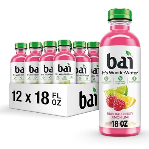 Bai Antioxidant Infused Water Beverage Raspberry Lemon Lime with Vitamin C and No Artificial Sweeteners 18 Fluid Ounce Bottle 12 Pack