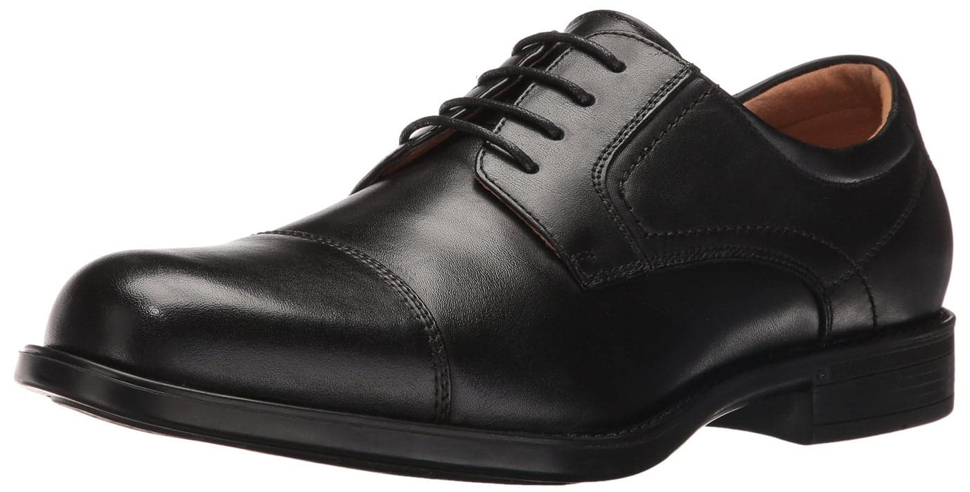 Florsheim mens Medfield Cap Toe Oxford Dress Shoe, Black, 10.5 Wide US