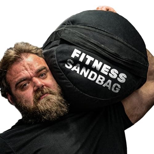 Strongman Sandbag for Working Out Bells of Steel Fitness Sand Bag Sacks Commercial and Home Gym Sand Bags for Weight Training with Handles for Workout 50 lb