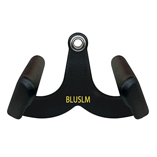 BLUSLM LAT Pull Down Bar for Cable Machine, LAT Pulldown Attachments T-bar V-bar Cable Attachment for Gym, Back Tricep Strength Training Handle (BL01)