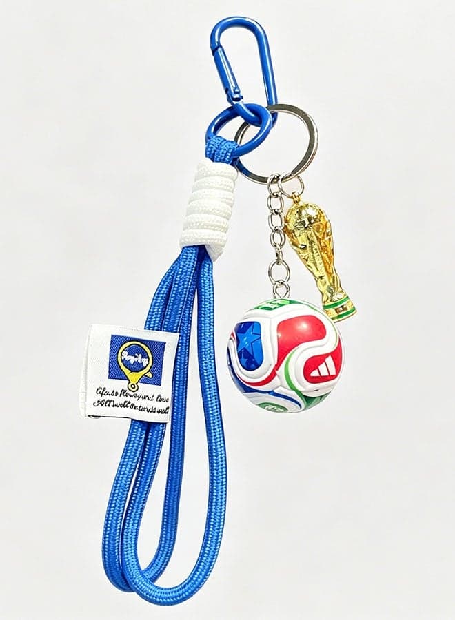 2026 World Cup Mini Soccer Keychain Pendant, World Cup Soccer Souvenir, Football Fan Gift for Boys, Football Keyring, Soccer Trophy Key Holder, For Backpack Hanging Decoration, Sports World Cup Boys Soccer Key Chain