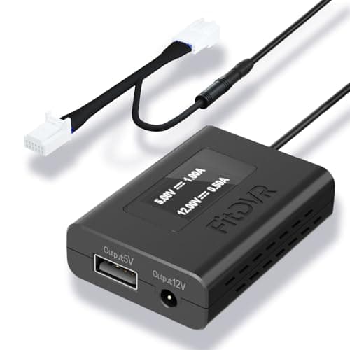 FitDVR Dash Cam Power Adapter (12pin), Compatible with Toyota Tacoma Camry Corolla RAV4 and Lexus and More, LED Display, Built-in USB Power Source, Easy Install, Plug and Play, 5V 12V Output, D3-010