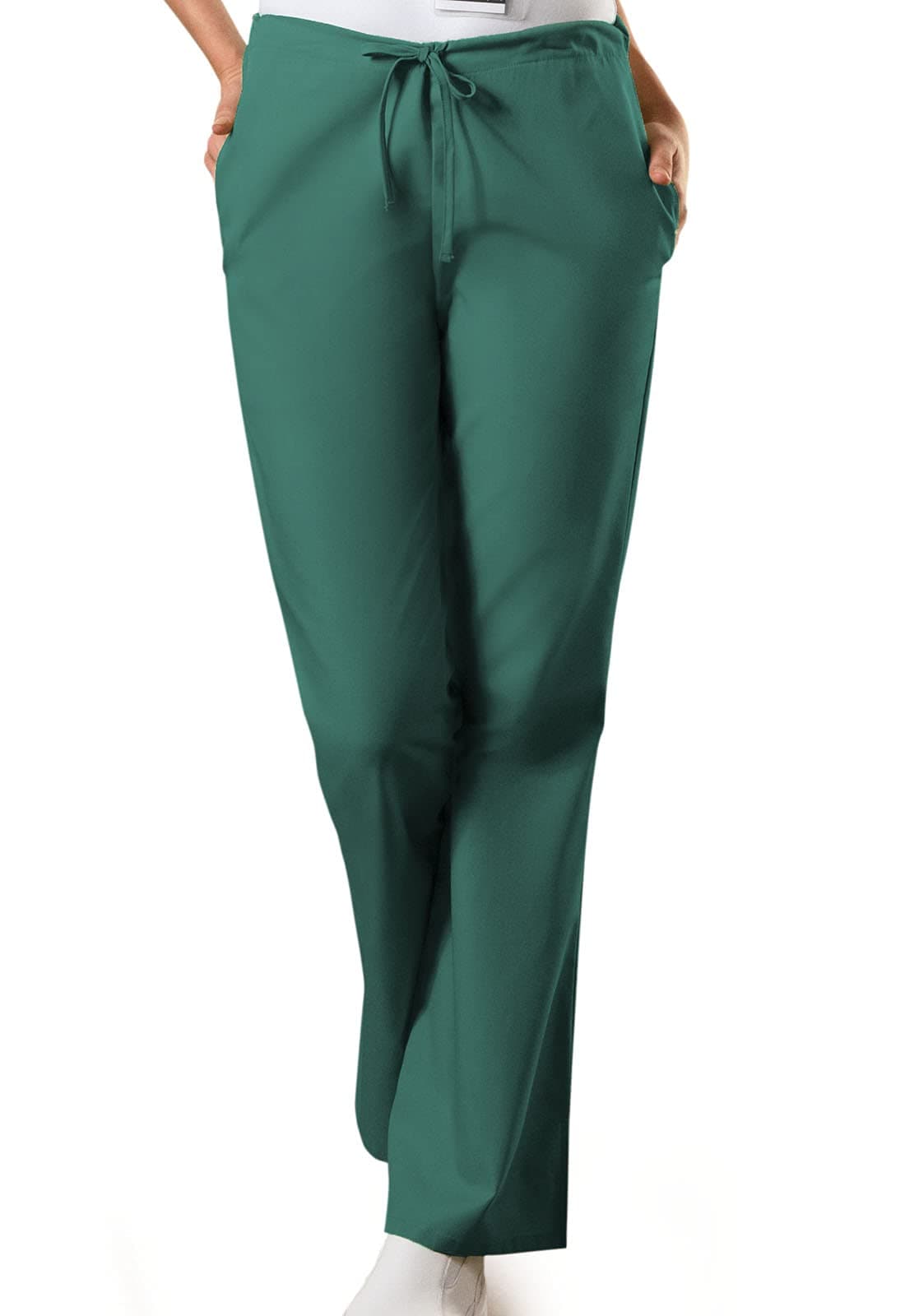 Cherokee Women's Fashionable Flare Leg Drawstring Pant, Hunter, 2X-Large