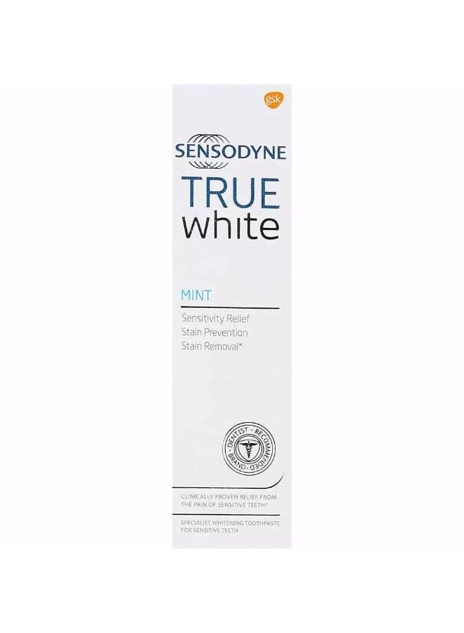Sensodyne Specialist Whitening Toothpaste for Sensitive Teeth, True White Mint- 75ml