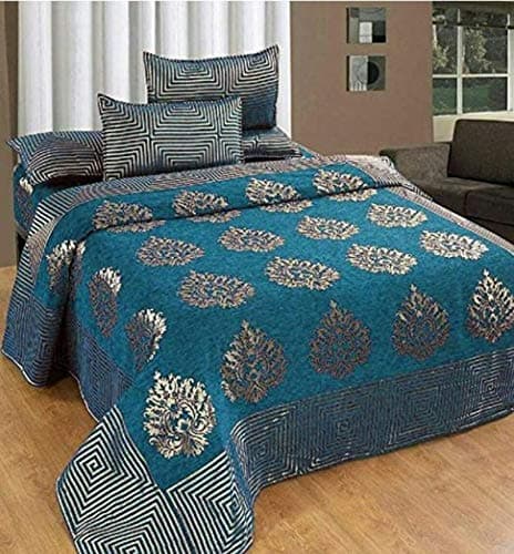 SpangleHomes Chenille 500 TC Bedsheet (Coffee_King)