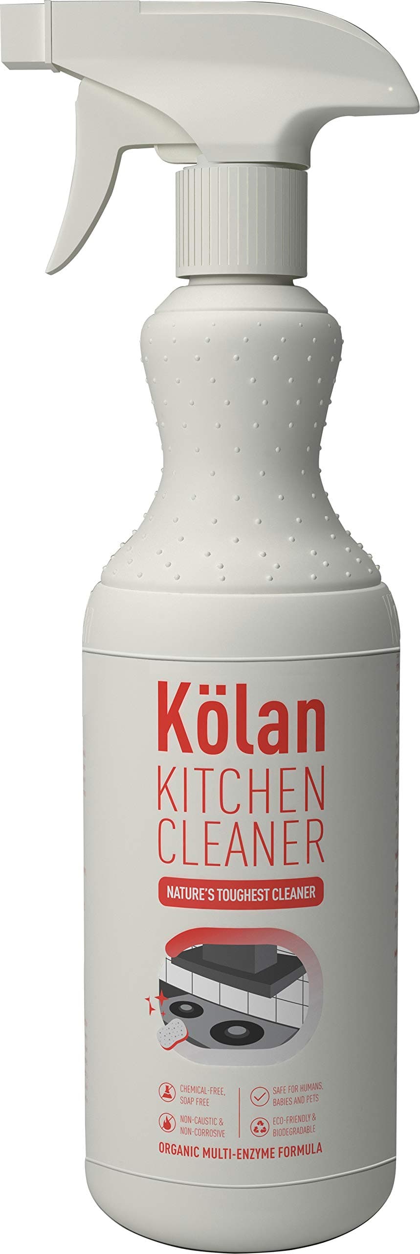 Kolan Kitchen Cleanser 700ml | Organic Multi-Enzyme Formula, Eco-Friendly Biodegradable | No Bleach, Chemical Free | Removes Fats, Oils, Grease, Grime & Watermark Stains