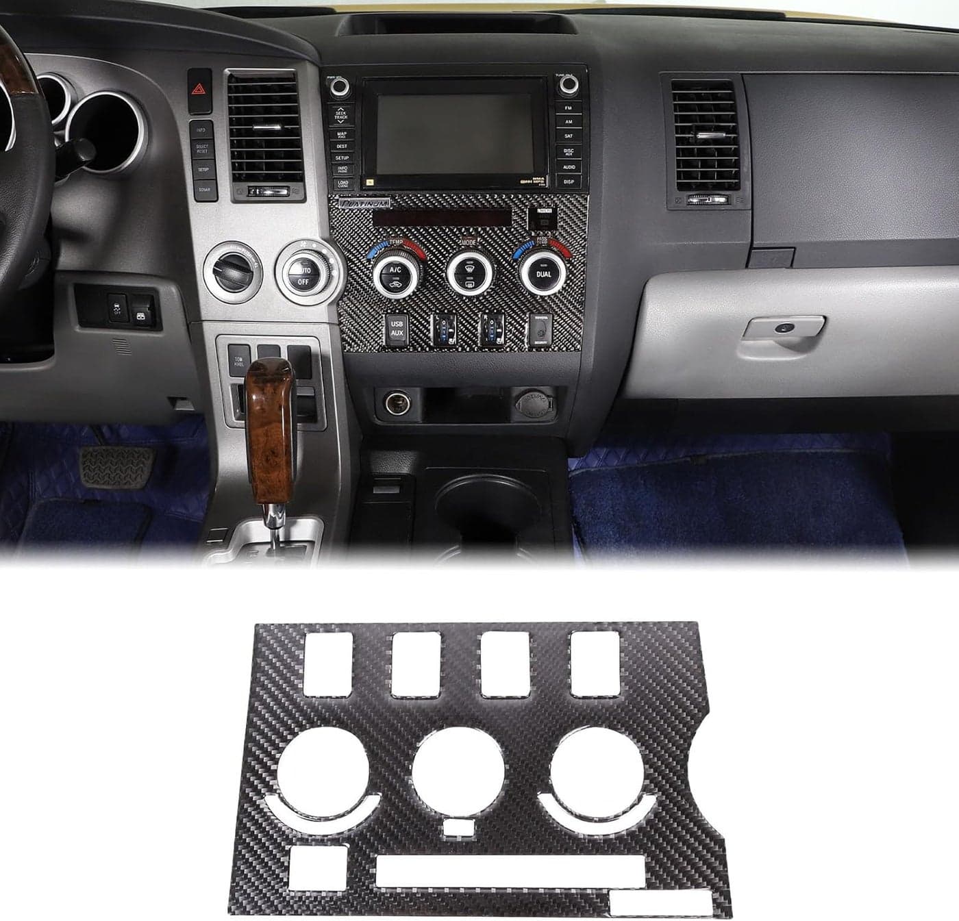 Car Air Conditioning Adjustment Switch Panel Trim Sticker for Toyota Tundra 2007-2013