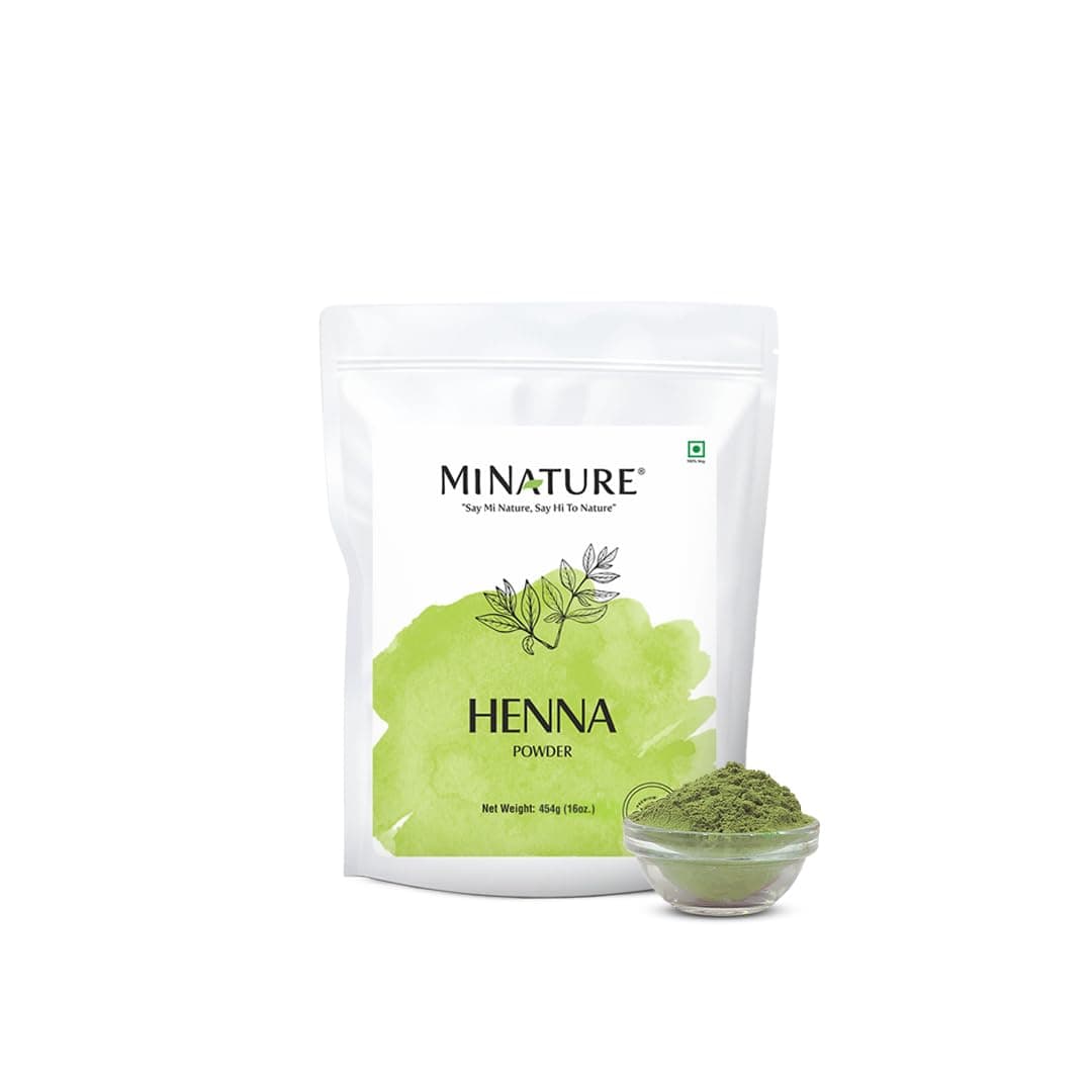 mi nature Henna Powder Lawsonia inermis Natural Hair Color Mehandi Powder for Hair from Rajasthan Presevative Free 454gm 1601 Oz hair dye pure and natural no preservative