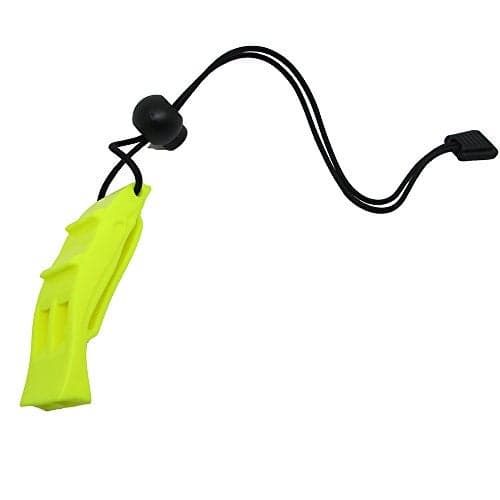 Scuba Choice Diving Dive Orange Safety Dolphin Shape Loudest Whistle with Lanyard and Clip, Yellow